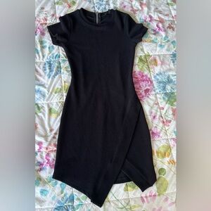Black Mini Dress With Slit
